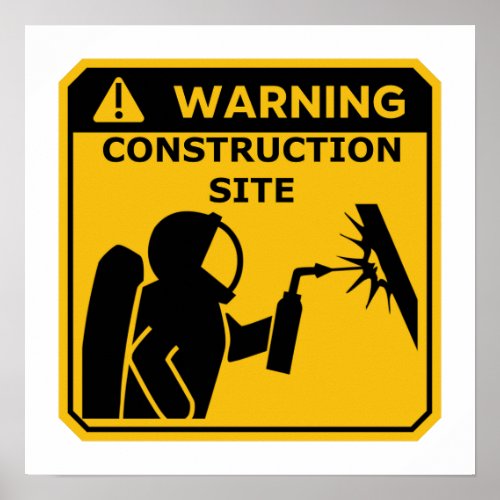 Space Engineers Construction Warning Poster