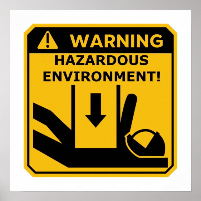 Space Engineers Environment Warning Poster (Front)