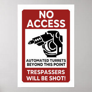 Space Engineers No Access Warning Poster