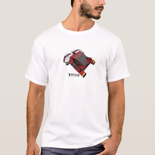 Space Engineers t_shirt _ red small ship