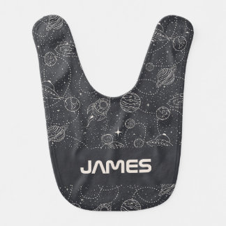 Space Exploration Galaxy Universe Star Personalize Baby Bib