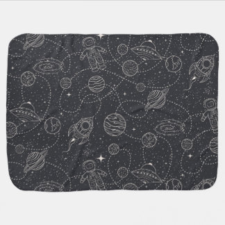 Space Exploration Galaxy Universe Stars Planets Baby Blanket