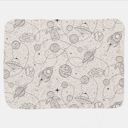 Space Exploration Galaxy Universe Stars Planets Baby Blanket