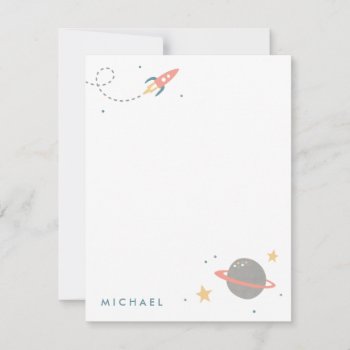 Space Exploration Stationery Note Card by AmberBarkley at Zazzle