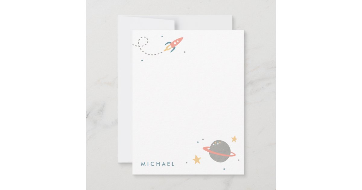 Space Exploration Stationery Note Card | Zazzle