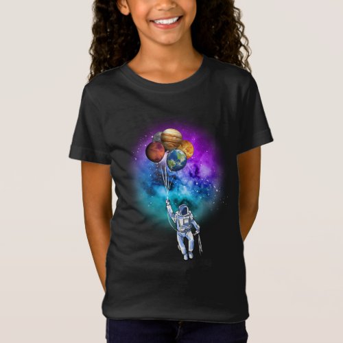 Space Explorer Astronaut Spaceman Trip with Planet T_Shirt