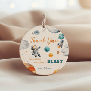 Space Explorer Birthday Favor Tags for Boys