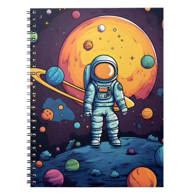 Space Explorer iPad Cover Notebook (Front)
