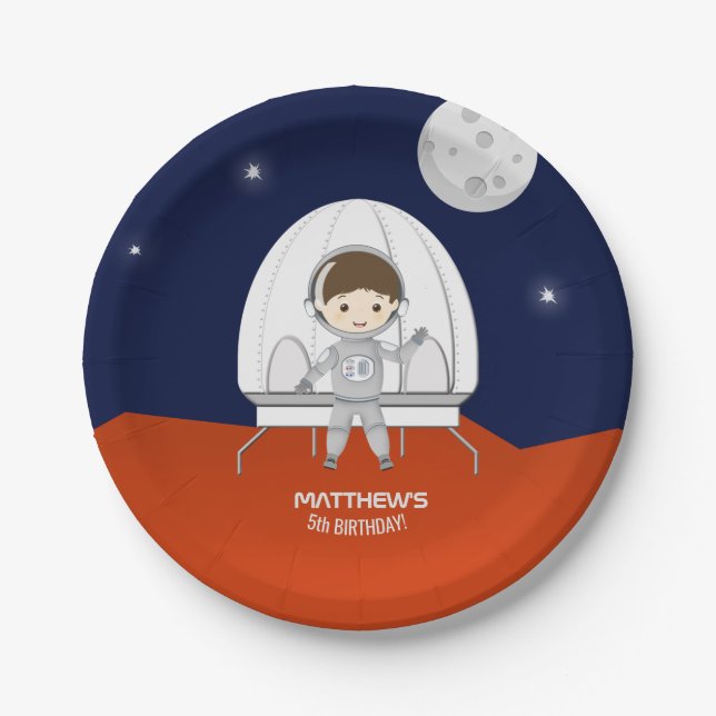 Space Explorer Paper Plate (Front)