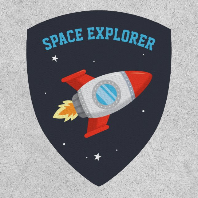 Space Explorer, Rocket Ship Blast Off Patch (Front)