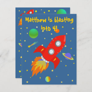 Space Explorer small Invitation