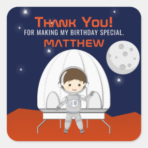 Space Explorer Square Sticker