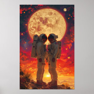 Space Explorers in the Desert Poster