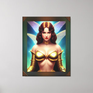 Space Fairy Of The Golden Age by Xzendor7 Canvas Print