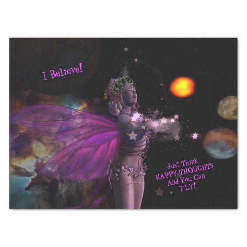 Space Fairy Pixie Dust I Believe You Can Fly Tissue Paper