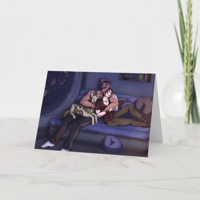 Space Family Hug Card (Front)