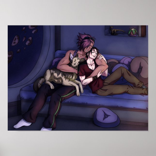 Space Family Hug Poster (Front)