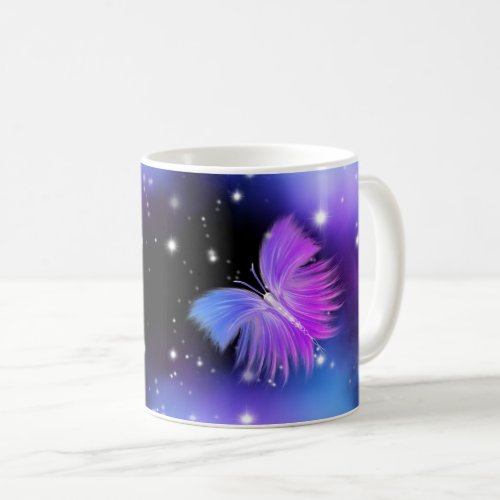 Space Fantasy Butterflies Cosmic Coffee Mug