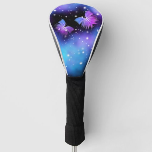 Space Fantasy Butterflies Cosmic Golf Head Cover