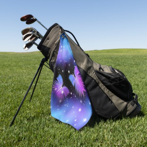 Space Fantasy Butterflies Cosmic Golf Towel
