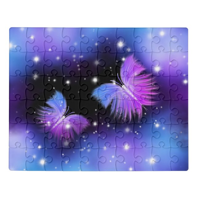 Space Fantasy Butterflies Cosmic Jigsaw Puzzle (Puzzle Horizontal)