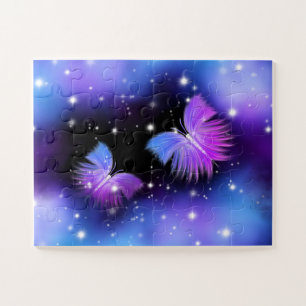 Space Fantasy Butterflies Cosmic Jigsaw Puzzle
