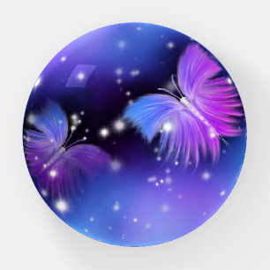 Space Fantasy Butterflies Cosmic Paperweight