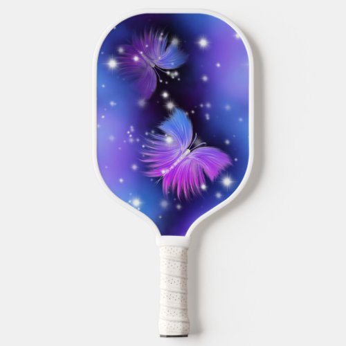 Space Fantasy Butterflies Cosmic Pickleball Paddle