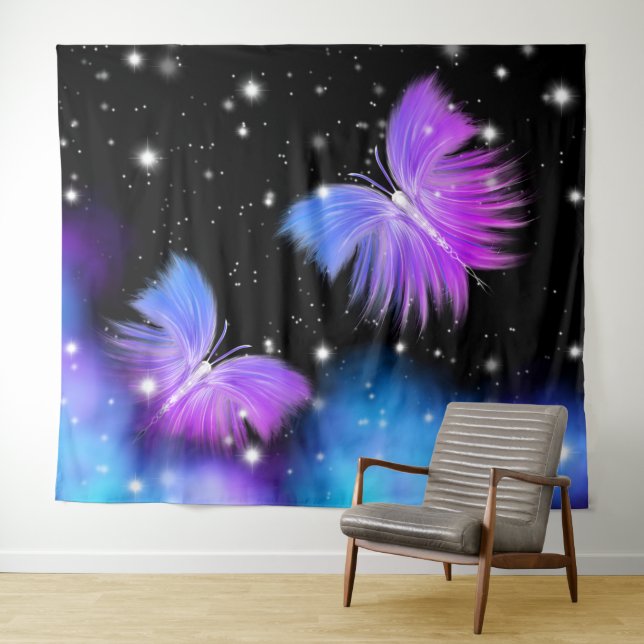 Space Fantasy Butterflies Cosmic Tapestry (In Situ (Horizontal))