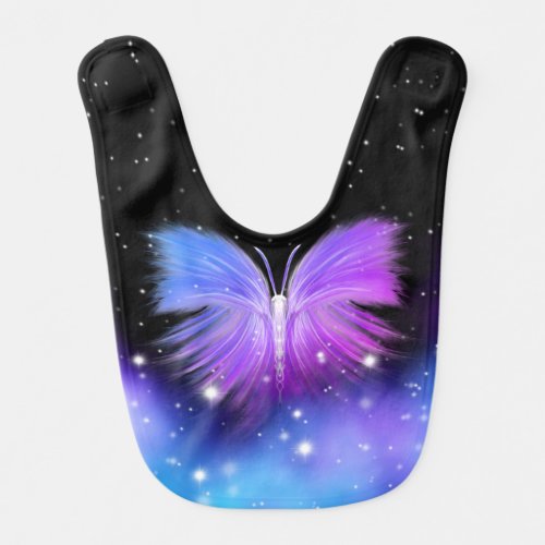 Space Fantasy Butterfly Cosmic Baby Bib