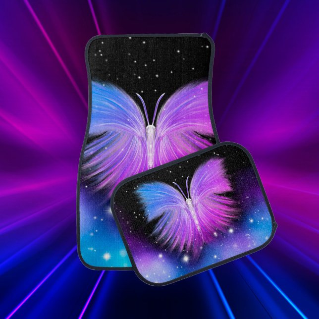 Space Fantasy Butterfly Cosmic Car Floor Mat (Creator Uploaded)