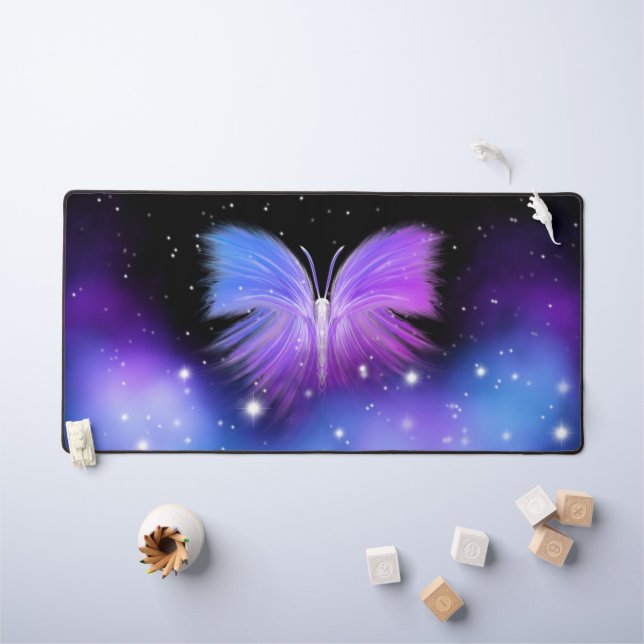 Space Fantasy Butterfly Cosmic Desk Mat (Kids Table)