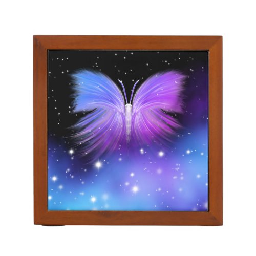 Space Fantasy Butterfly Cosmic Desk Organizer