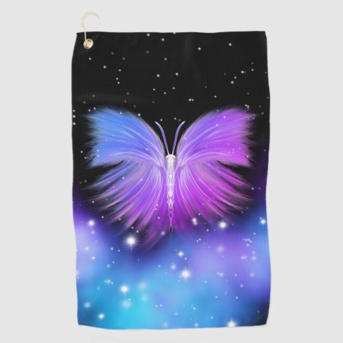 Space Fantasy Butterfly Cosmic Golf Towel