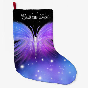 Space Fantasy Butterfly Cosmic Large Christmas Stocking