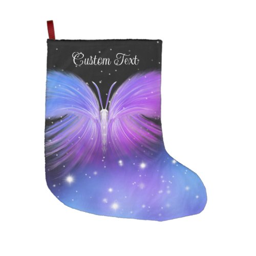 Space Fantasy Butterfly Cosmic Large Christmas Stocking