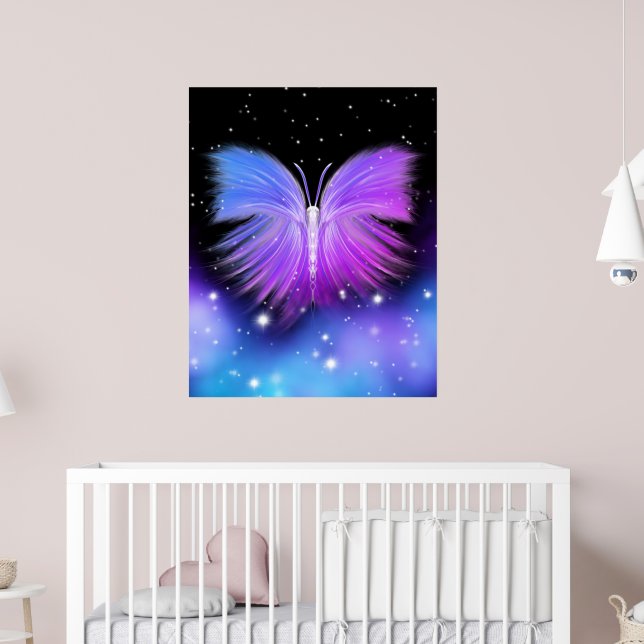 Space Fantasy Butterfly Cosmic Poster (Nursery 2)