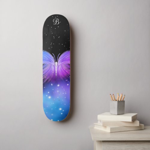 Space Fantasy Butterfly Cosmic Skateboard