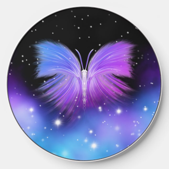 Space Fantasy Butterfly Cosmic Wireless Charger (Front)