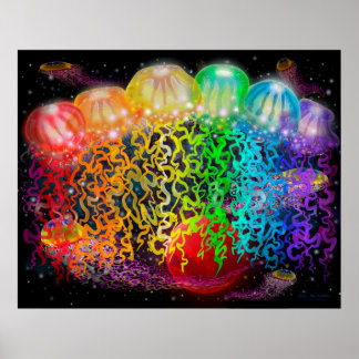 Space Fantasy Tentacles Poster
