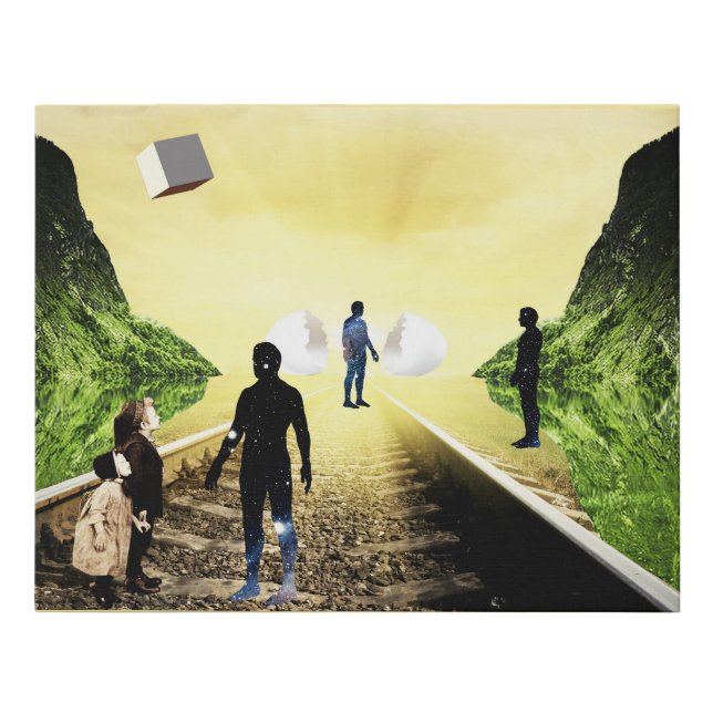 space faux canvas print (Front)