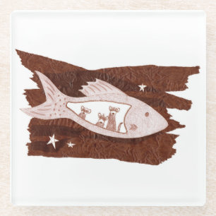 Space Ferrets Glass Coaster