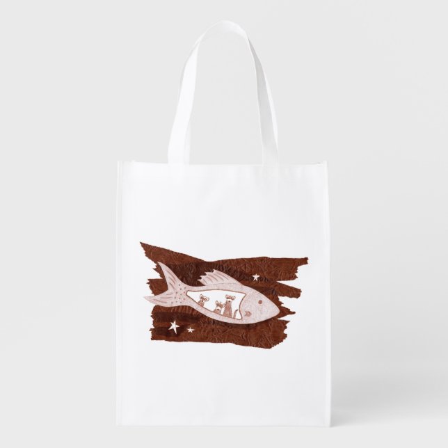 Space Ferrets Reusable Grocery Bag (Front)