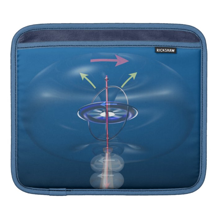 Space field tori around a turning gyroscope. iPad sleeve