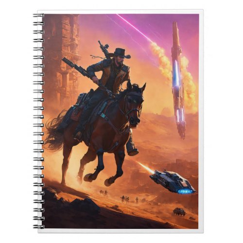 Space Fighting Horse Rider Notebook