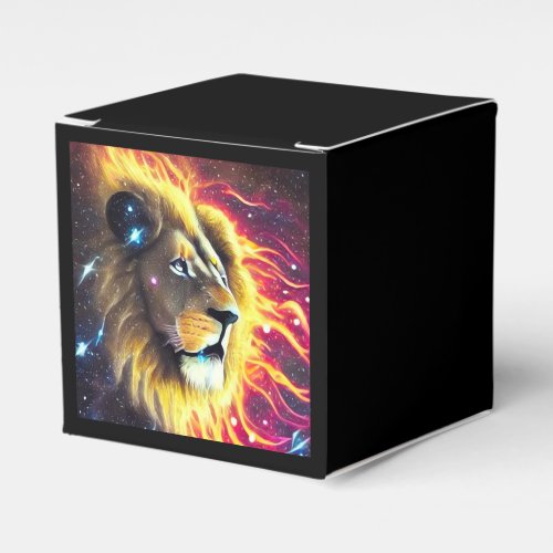 Space Fire Lion Favor Boxes