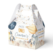 Space First Trip Around The Sun Birthday Party Favor Boxes