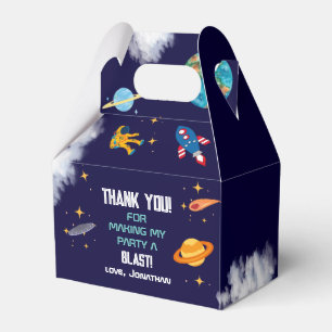 Space First Trip Around The Sun Birthday Party Favor Boxes