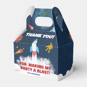 Space First Trip Around The Sun Birthday Party Favor Boxes