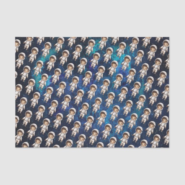 Space First Trip Around The Sun Birthday Party Tissue Paper (Front)